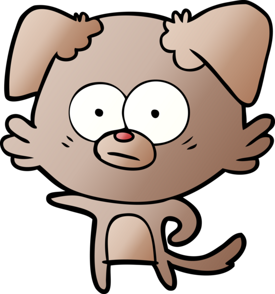 Bir insan tarafından çizilmiş sinirli köpek çizgi filmi.