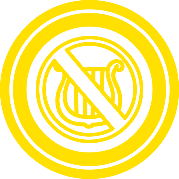 bir insan tarafından çizilmiş müzik dairesel simgesi yok