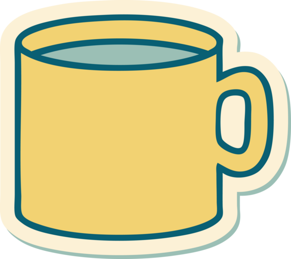 Dövme çıkartması geleneksel kahve tarzında bir insan tarafından çizilmiş.