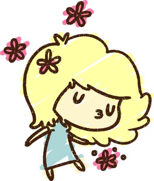 Bir insan tarafından çizilen Çiçek Kız Tebeşiri