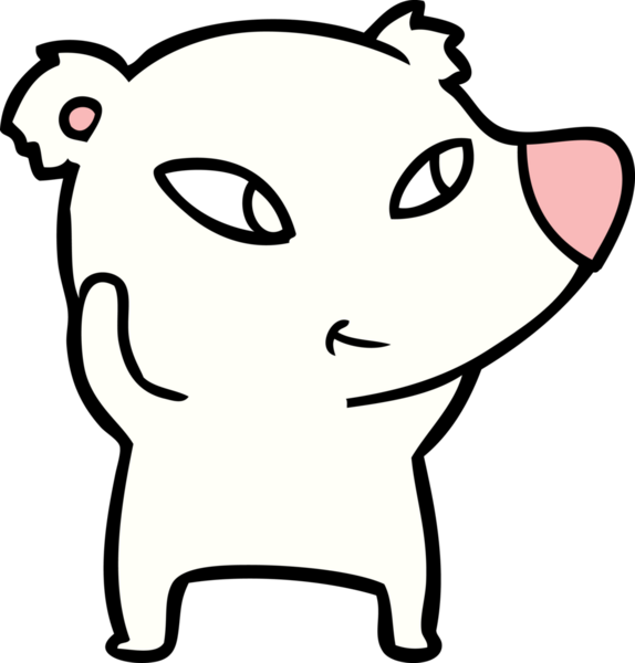 Bir insan tarafından çizilmiş kutup ayısı karikatürü