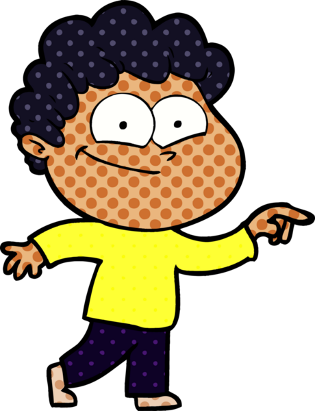 Bir insan tarafından çizilmiş mutlu bir adam.