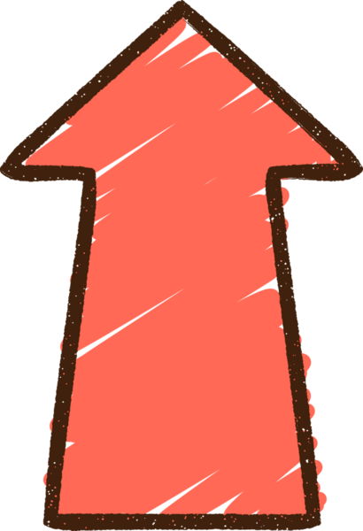 Bir insan tarafından çizilen ok tebeşiri işaretleniyor