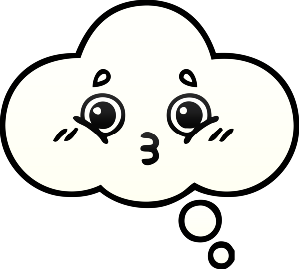 Bir insan tarafından çizilen düşünce baloncuğunun gölgeli çizimi