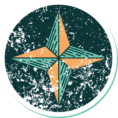 Bir insan tarafından çizilmiş bir yıldızın sembolik dövmeli görüntüsü