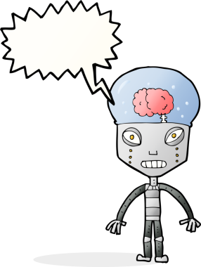 Bir insan tarafından çizilmiş garip bir robot.