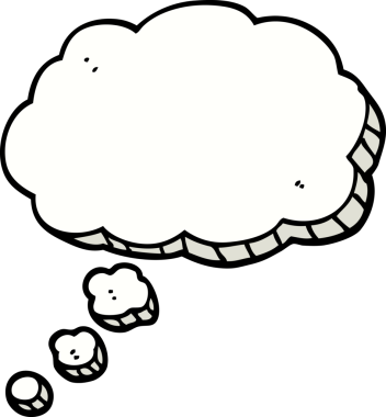 Bir insan tarafından çizilmiş el çizimi karikatür konuşma balonu