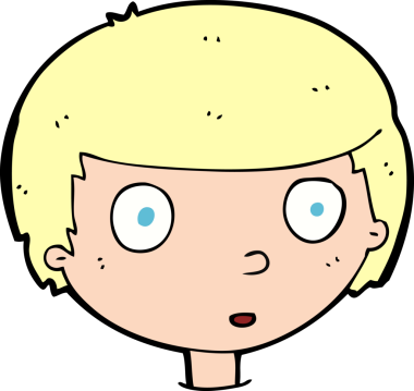 Bir insan tarafından çizilmiş meraklı bir çocuk.