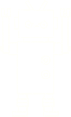 Bir insan tarafından çizilen robot tebeşiri.