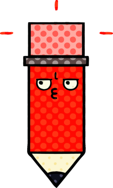 bir insan tarafından çizilmiş bir kalemin karikatürü.