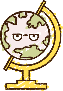 Bir insan tarafından çizilen Dünya Tebeşiri