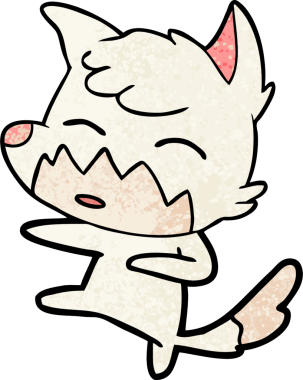 bir insan tarafından çizilmiş tilki çizgi filmi