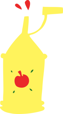 Bir insan tarafından çizilmiş karalama domates sosu.