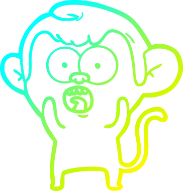 Bir insan tarafından çizilmiş bir çizgi filmin soğuk gradyan çizimi.