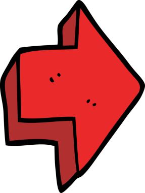 bir insan tarafından çizilmiş kırmızı ok karalaması