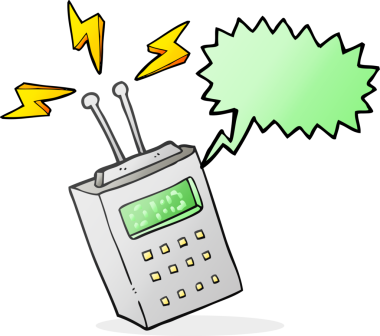 Bir insan tarafından çizilmiş serbest konuşma balonu karikatürü bilimsel aygıtı