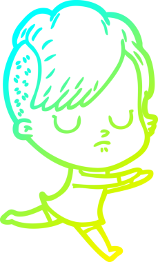 Bir insan tarafından çizilmiş bir karikatür kadın çizimi.