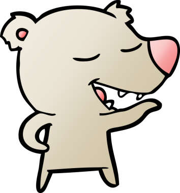 Bir insan tarafından çizilmiş çizgi film ayısı.