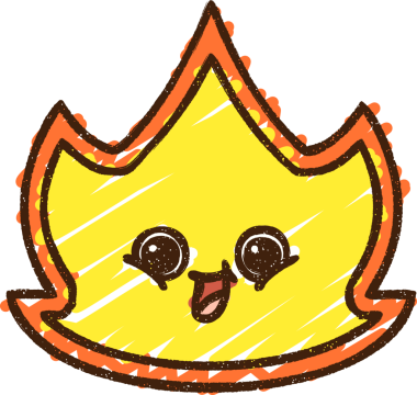 Bir insan tarafından çizilen Ateş Sembolü Tebeşiri