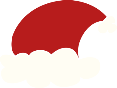 Bir insan tarafından çizilmiş noel şapkaları.