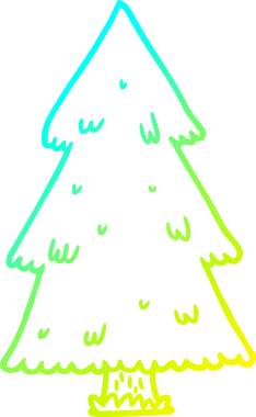 Bir insan tarafından çizilmiş soğuk gradyan çizgisi.