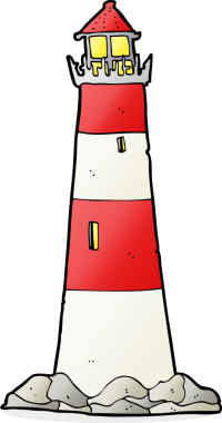 Bir insan tarafından çizilmiş çizgi film feneri.