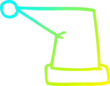 Bir insan tarafından çizilmiş bir elf şapkasının soğuk gradyan çizgisi.