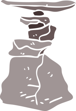 Bir insan tarafından çizilmiş karikatür yığını.