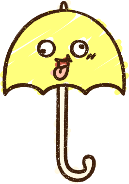 Bir insan tarafından çizilen Şemsiye Tebeşiri