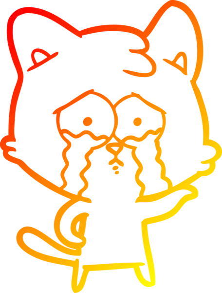 Bir insan tarafından çizilmiş, ağlayan bir karikatür çizimi.