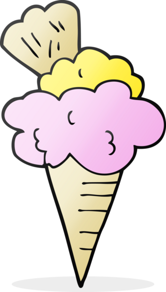 Bir insan tarafından çizilmiş karikatür dondurması.