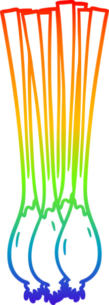 Bir insan tarafından çizilmiş taze soğan çizgi çizimi.