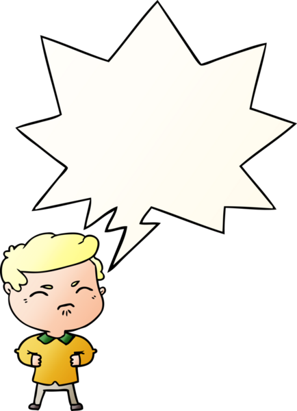 Bir insan tarafından çizilmiş düzgün eğimli konuşma baloncuğuyla rahatsız bir adam.