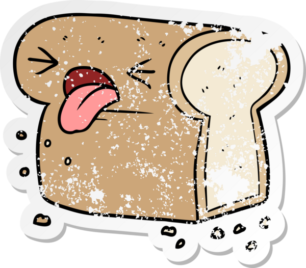 Bir insan tarafından çizilmiş iğrenç bir ekmek somununun sıkıntılı çıkartması.