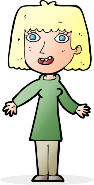 Bir insan tarafından çizilmiş mutlu bir kadın.