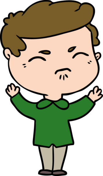 Bir insan tarafından çizilmiş rahatsız bir adam.