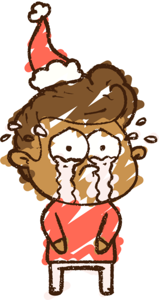 Bir insan tarafından çizilen Ağlayan Çocuk Tebeşiri