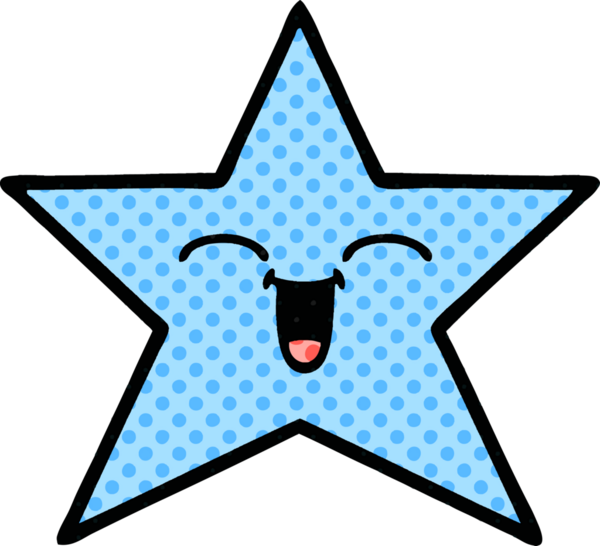 Bir insan tarafından çizilmiş yıldız balığı çizgi filmi.