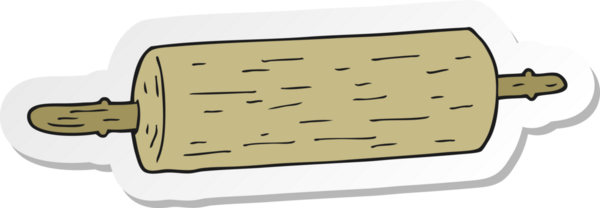 Bir insan tarafından çizilmiş merdanenin çıkartması.