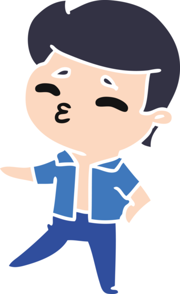 Çizim: kawaii 1950 Bir insan tarafından çizilmiş şirin çocuk