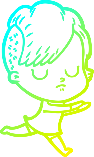 Bir insan tarafından çizilmiş bir karikatür kadın çizimi.