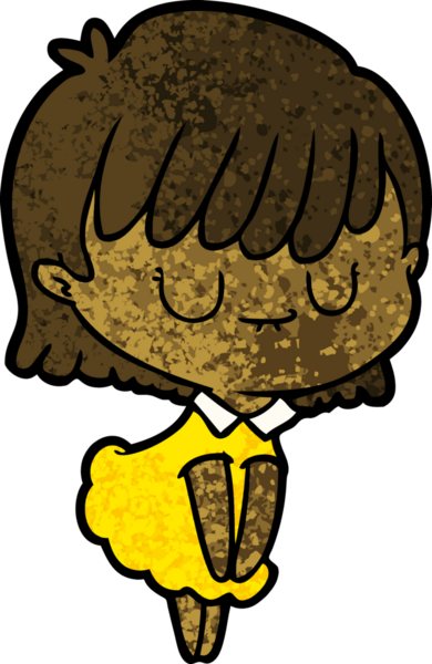 Bir insan tarafından çizilmiş karikatür kadın.