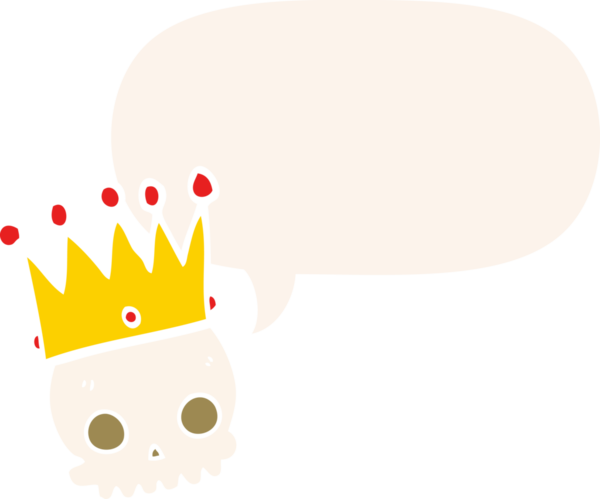 Bir insan tarafından çizilmiş, konuşma baloncuklu bir kafatası.