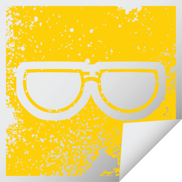 Bir insan tarafından çizilmiş grafik vektör illüstrasyon simgesi gözlüğü