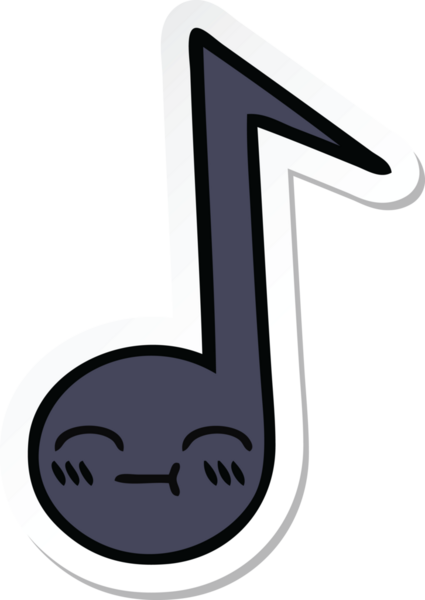 Bir insan tarafından çizilmiş şirin bir karikatür notasının çıkartması.