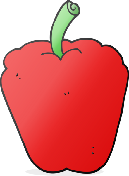 Bir insan tarafından çizilmiş karikatür biberi.