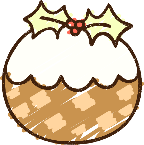 Bir insan tarafından çizilmiş Noel Pudingi Tebeşiri