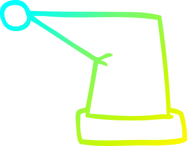 Bir insan tarafından çizilmiş bir elf şapkasının soğuk gradyan çizgisi.