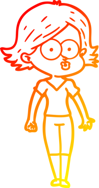 Bir insan tarafından somurtulmuş çizgi film kızı çizimi.