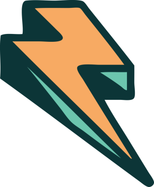 Bir insanın çizdiği yıldırımın ikonik dövme şekli